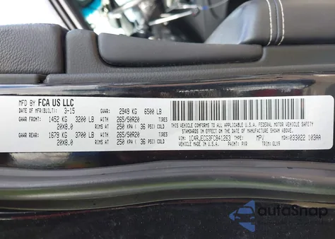 2015 Jeep Grand Cherokee Overland from USA, damaged, VIN 1C4RJECG3FC841263